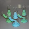 Karanlıkta Glow Mini Silikon Bongs Su Boruları Cam Bong Bitkisel Oil Rig Sigara Dab Rigs