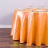 22 färger El TableCloth 145145cm Solid Round Satin Table Tygtäckning till julbröllopsfest Restaurang Bankettdekor9912982
