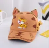 Baby jongens meisjes cartoon tijger petten mode kinderen zonnescherm baseball caps kinderen zonnescherm hoed kind cap 2-6 jaar