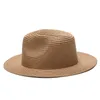 Verão Panamá Khaki Homens negros Chapéu de Sol Cinto de palha Classic Caps Formal Caps Chapéus de Balde