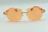 2021 дизайнерские солнцезащитные очки 3524023, линзы средней огранки с бриллиантами, натуральные гибридные деревянные дужки, размер очков 58-18-135 мм319H