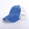 8色ポニーテール帽子メンズウォッシュメッシュ野球キャップ屋外スポーツ調整可能な日焼け防止ネットネットキャップDB758