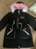 Baby Mädchen Winterjacke Pelzkragen Warme Kleinkind Mädchen Oberbekleidung verdicken Mädchen Kapuzenjacke Baumwolle Teenager Kinder Mantel Parka H0910