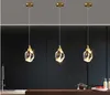 Hängsmycke Ljus Sovrum Led Full Brass Crystal Nordic Lamp Armatur Suspension Dekoration Salong Hängande 220V