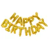 С днем ​​рождения воздушный шар буква алфавитые розовые золотые фольги воздушные шары для свадебных вечеринок украшения взрослых детей гелий st1116