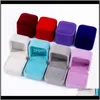 Bins Housekeeping Organization Home & Garden Er Flannelette Jewelry Boxes Soft Bottom Bracelets Case Storage Square Bracelet Container Muti C