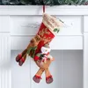 Santa Claus Snowman Riding Deer Christmas Stockings Creative Home Fireplace Decorations Socks Kids Gift Bags Candy Holder