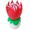 Double Lotus Music Candle Romantic Happy Birthday Flower Play Magic Musical For Kids Gift Party Candles2047559