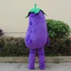 Costume de mascotte d'aubergine violette d'Halloween de haute qualité en peluche végétale de dessin animé personnage de thème d'anime taille adulte tenue fantaisie de fête d'anniversaire de carnaval de Noël