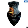 Beschermende uitrusting Cycling Sports Outdoors Cycling Caps Maskers Halloween Naadloze Anti-Dust UV Neck Sjaal Bandanas Wandelingsmasker Gainer Heelewear