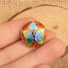 10pcs end end cloisonne round Butterfly Beads monicel filgree accessories diy make make bracelet arclace netclace choded chomed