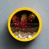 Modern rodada ferro de ferro vaso casa sala de estar restaurante pendurado flor potenciômetro decoração de parede suculenta plantadores de plantas arte vasos 210922