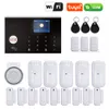 Système de sécurité Wifi Tuya Gsm Home Burglar 433MHz Contrôle des applications avec détecteur de mouvement Kit d'alarme sans fil 11 langues
