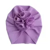 Nette Feste Streifen Blume Baby Mädchen Hut Säugling Kleinkind Kinder Mädchen Knoten Turban Kinder Beanie Cap Foto Requisiten Geschenke 0445