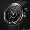 Luxuoso Sportscar Quartz Relógio Preto Silicone Strap Homens Relógios Militares Forma De Pneu Impermeável Design Exclusivo Esportes Sportwatch Stereoscópio