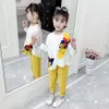 Abbigliamento per bambini Ragazze Abiti con motivi floreali Camicetta + Pantaloni Costumi per bambina in stile casual per 210527