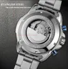 FORSINING Mechanische Uhr Herren Multifunktions Edelstahl Wasserdicht Komplette Kalender Militär Automatische Uhren Montre Relogio T2210s