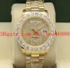 43mm Watches Day-Date President 18k White Gold Diamond Bezel Lugs Roman Dial Automatic Mechanical Movement Mens Watch