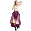 Jupes femmes jupe Steampunk rétro victorien Lolita Punk à volants longue taille à lacets asymétrique filles mode ouvert