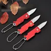 Mini Key Buckle Auto Knife Aluminium Pocket Folding Mini Cutting Tool Present Knives Xmas Keychain Pocket Knives HW180