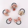 Kids Designer Hair Accessories Baby Bow Rubber Band Children Dont Hurt Hair Cute Fabric Hair Band BabyGirl Fruit Tie Choker Head Rope 815 V2