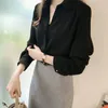 Autumn Women Bluses Top 2022 Fashion Solid Plus Size Female Clothes Casual Loose Shirt Long Sleeve Office Blouse Feminine Bulus Women's S