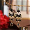 Studörhängen smycken S1465 Bohemian Fashion Vintage Womens Flower Beads Dingle Tassels Drop Delivery 2021 AYXVC