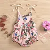 Bébé Fille Barboteuse Ins Princesse Combinaison Fleur Imprimer Spaghetti Vêtements Enfant Boutique Corps Vêtements Enfants Été Une pièce Body 10 styles M3686