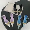 Elegant Women Sandals Pointed Toe Metal Chain Ankle Strap Thin Low Heels Summer Dress Pumps Solid Color Elegant Slides Sandals 210513