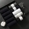 Marques 10 paires/chaussettes hommes chaussettes en coton noir hommes chaussettes blanches hommes chaussettes articles entiers pour les affaires en vrac homme chaussette taille américaine (6.5