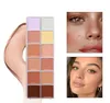 MAQUILLAJE PROFESIONAL Paleta de correctores correctores de 12 colores, Paleta de contorno para esculpir el rostro, Crema de base de 12 colores Vegana Cruelty Free