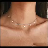 Hänge halsband juvelryfashion trend lång bohemia stil guld sier färg stjärna mån kvinnor boho hängen choker smycken halsband droppe deliv