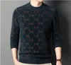 2021 Znani męskie Swetry Moda Mężczyźni Wysokiej Jakości Casual Okrągły Z Długim Rękawem Sweter Mężczyzna Kobiety List Drukowanie Biały Off Bluzy Jacquard Norek Sweter