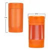 LED Glow Jar Storage Bottle Container 125*65mm Magnifying Glass Stash Mag Jars With Grinder Rechargeable Smoking Pipe