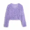 Elegant Women Soft Solid Sweaters Fashion Ladies O-Neck Knitted Tops Sweet Female Chic Autumn Loose Pullovers 210430