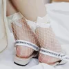 women grid Fishnet stockings bow female sexy fashion Medium hose Net stocking Multicolor 1 6py J2