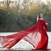 Chiffon Shawl Dress Maternity Photography Props Elegant Gown Pregnancy Dress Shoulderless Maternity Dresses For Photo Shoot