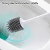 Silicone Toilet Brush Holder Sets Wc Wall Hanging Household Floor Standing Bathroom Cleaning Accessories Soft Bristles TPR Head Ba232f