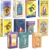 Gökkuşağı Tarot Kartları Güverte ve Kitap Setleri Yeni Başlayanlar İçin Holografik Lazer Kartı Orijinal Waite
