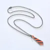 Bijoux en tissu pour hommes, collier cravate arc-en-ciel en acier inoxydable, cravate Gay Pride, pendentifs pour colliers