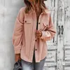 Atuendo herfst mode roze jassen jassen voor vrouwen vintage solide zachte sexy dame kleding casual winter warm fluwelen oversize coat 211014