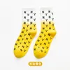 Fashion Letter Mans Sox Jacquard Men's Socks Personality Tie Dye Absorb Sweat Adult Sox Movement Classic Comfortable Calcetines