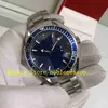 With Original Box Mens Professional Watch Men's 42mm 600M Blue Dial Stainless Steel Bracelet Asia 2813 Movement Automatic Mec269g