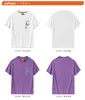 Spring Summer Short-Mouwen T-shirt Heren Simple Gedrukt Straat Wit Vijfmouwen paar kleding