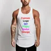 Po OWN Design Customized Mens Quick Dry Mesh Fitness Clothing Gym Stringer Tank Top Men Bodybuilding Vest Workout Shirt 210421