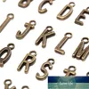 26pcs / lote Alfabeto A-Z Pendentes Letras Diy Jóias Resultados de Ouro Bronze Cor de Prata para Fazer Jóias