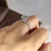 18K Rose Gold Jewelry White Nturl Zircon Ring for Women Round Shpe nillos De Bizuteri Gemstone 18 K Rose Gold Dimond Rings8653688