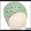 Casquettes Chapeaux Aessories Bébé, Maternité3 Pcs Coton Tricot Chaud Bonnet Tricoté Motif Imprimé Bonnet Élastique Pour Né Bébé Enfants (Vert, Rose, Nav