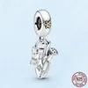 Summer New Firefly Turtle Pink Murano Glass Flamingo Ssilver 925 Pendant Beads Adequado Fit Pandora pulseira DIY Joias Mulheres Gift318v