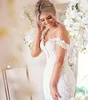 2022 Designer Lace Wedding Dress Plus Size Mermaid Brudklänningar Vintage Appliced ​​Off the Shoulder Sexy Lady Dleares Arab4219484